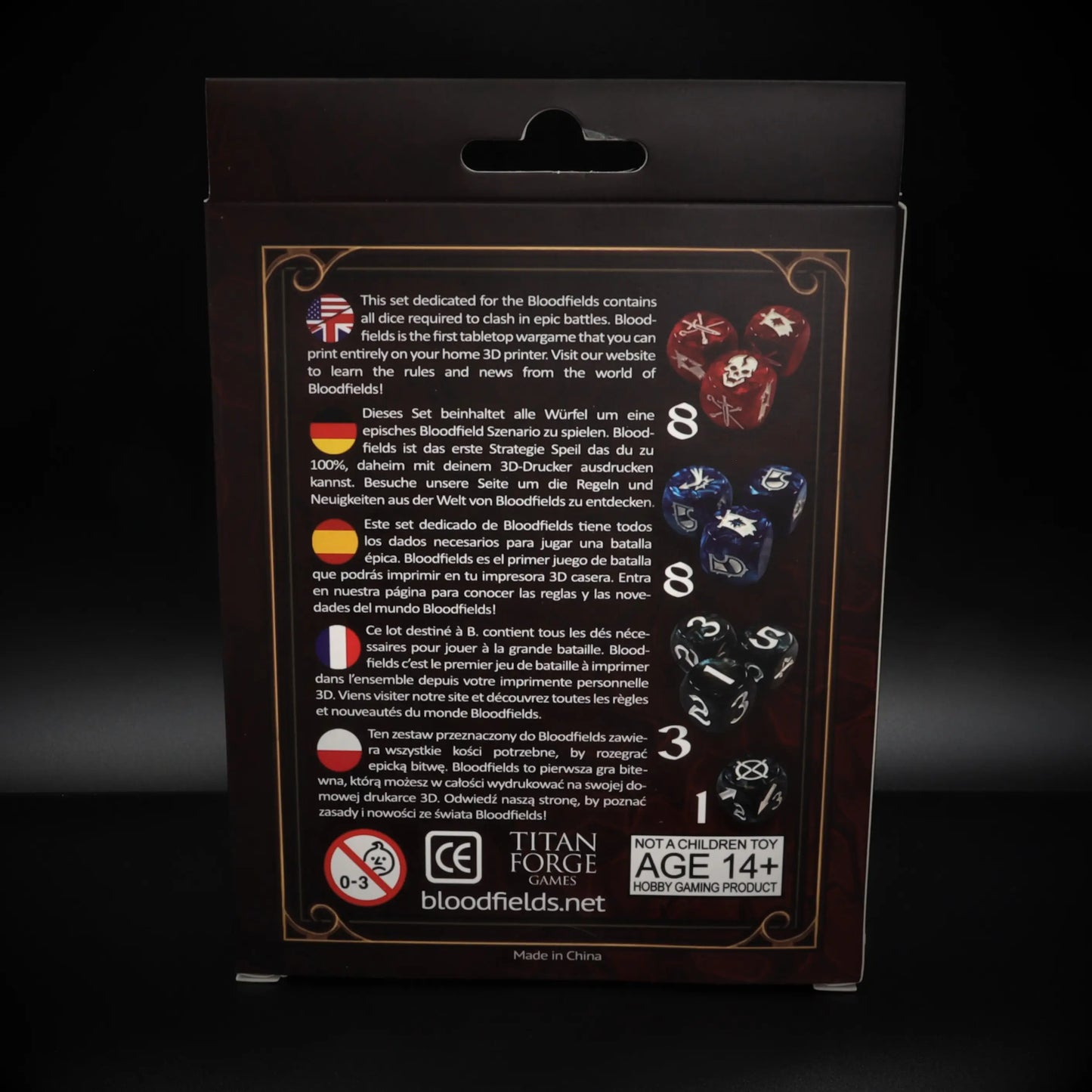 Bloodfields Dice Set